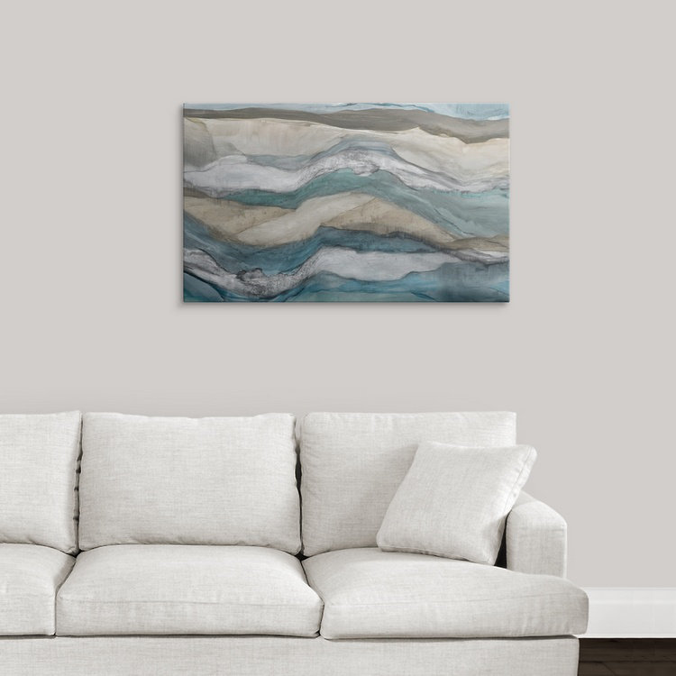 «Funkley Waves» par Pi Studio - impression, H 15 po x l 24 po x p 1,5 po, Toile