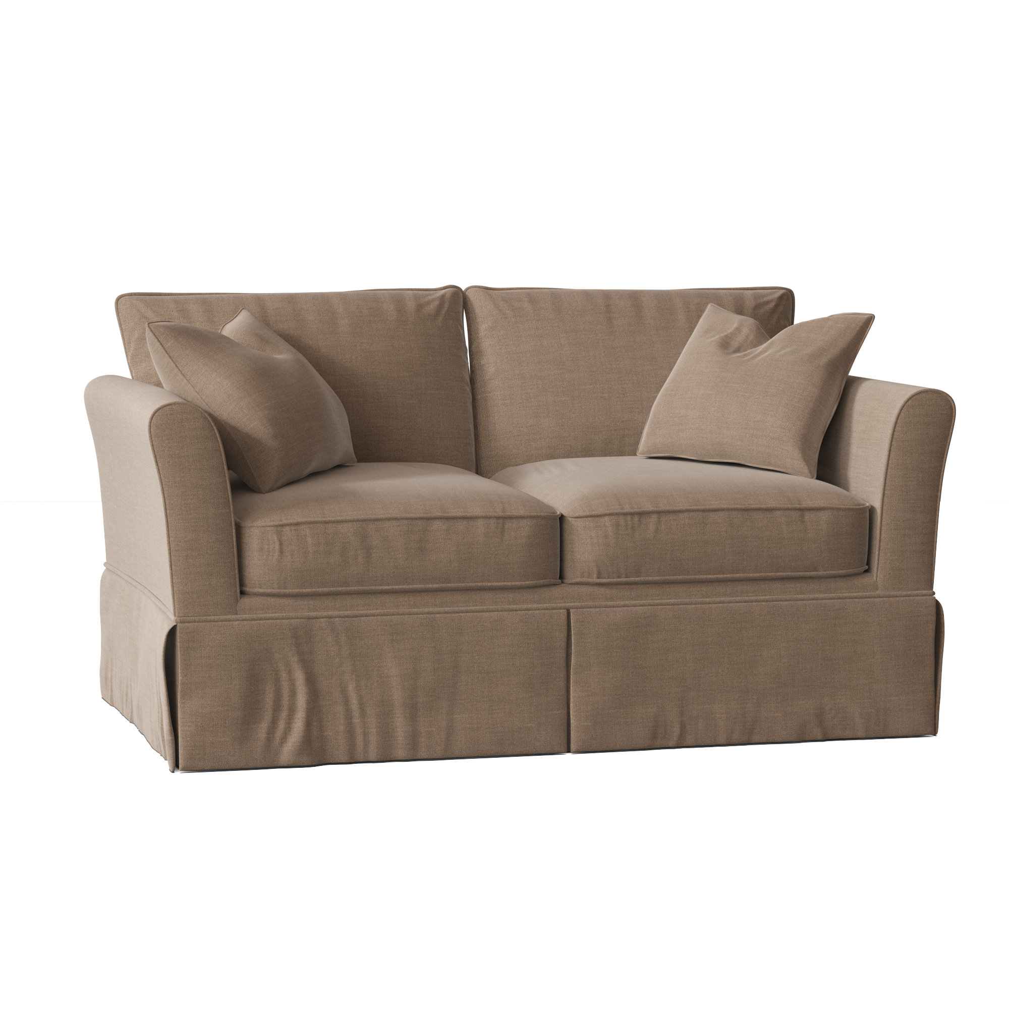 Shelby 60'' Upholstered Loveseat, Conversation Linen Basketweave