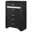 Commode de chambre à 6 tiroirs Annie noire-371182154