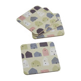 Cork Square 4 Piece Coaster Set