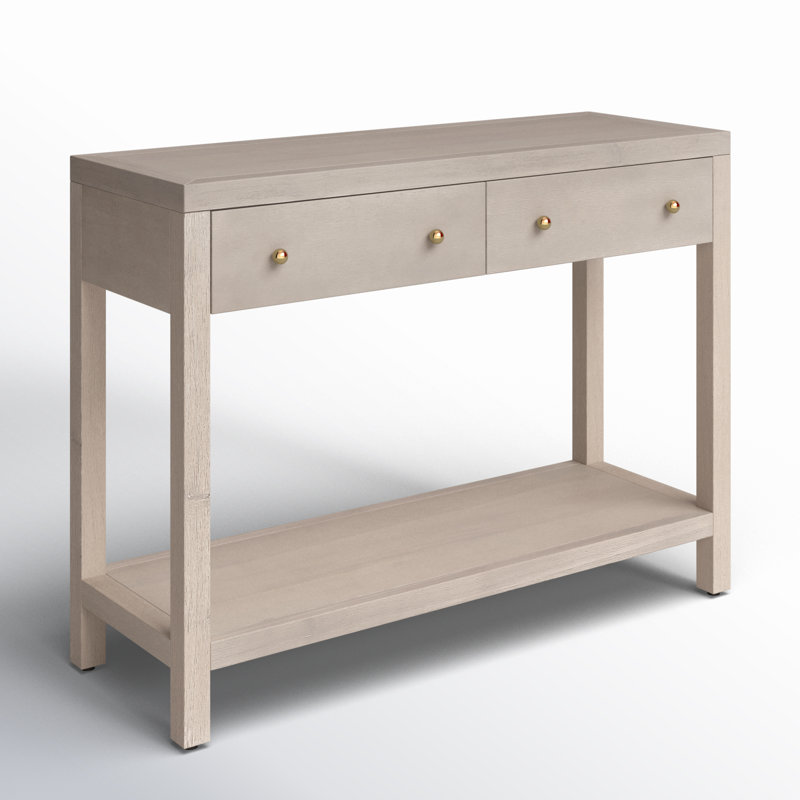 Nora 2 Drawer Console Table, Antique Taupe