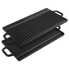 Tower Dual Non Stick Cera Stone Carbon Steel BBQ Hob Top Griddle Skillet  Plate