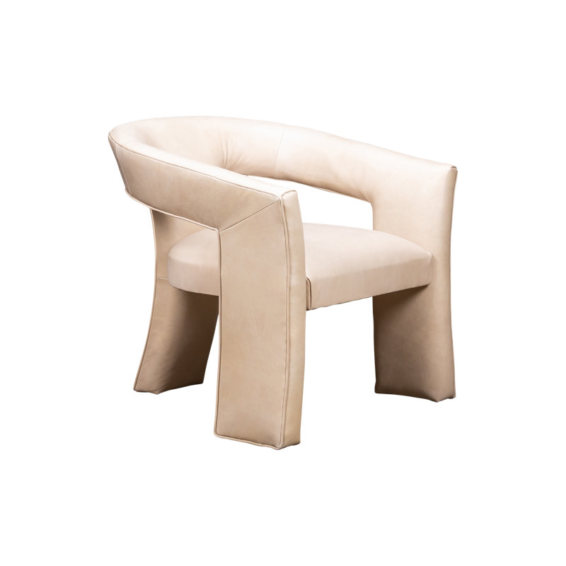 Gramercy Armchair, Gramercy Khaki Genuine Leather