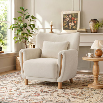 Heart-Shaped Wingback Chair