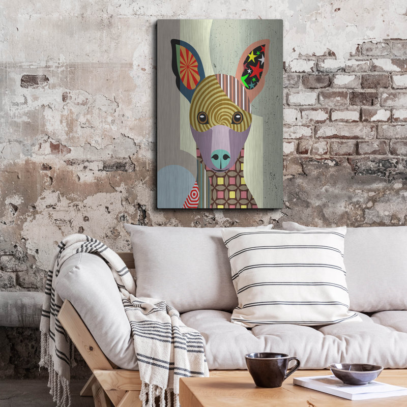 «Millier Pinscher» par Lanre Adefioye, mur métallique, H 36 po x l 24 po
