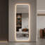 Miroir mural pleine longueur 63 po x 24 po à DEL, éclairage à intensité variable 3 couleurs, incassable, fonction mémoire, à brancher ou câblé pour la chambre à coucher