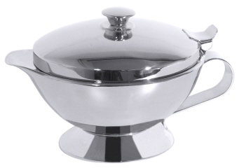 Thermosauciere aus Edelstahl mit Klappdeckel