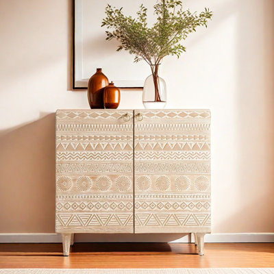 Armoire d'appoint en bois massif Light Luxury Retro