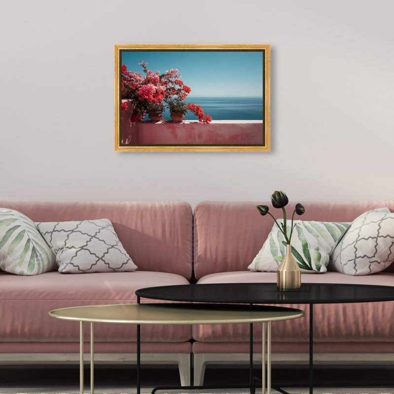 Roseate Horizon Print by Oliver Gal, 16"H x 11"W, Gold Floater Frame