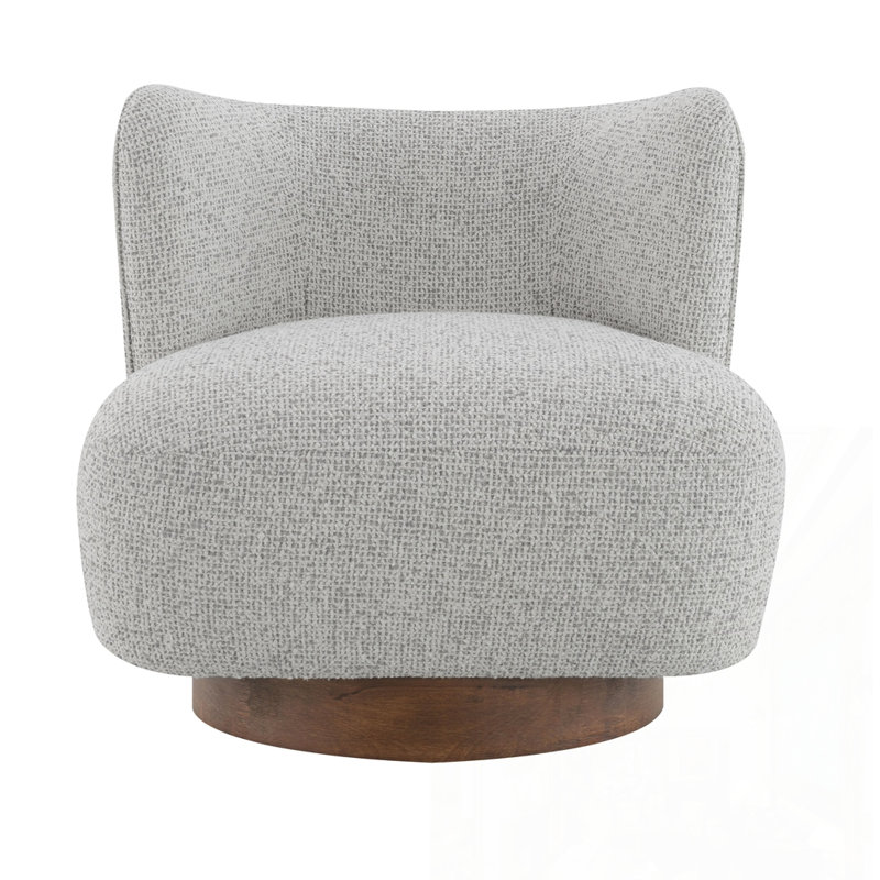 Fauteuil d'appoint en tweed gris
