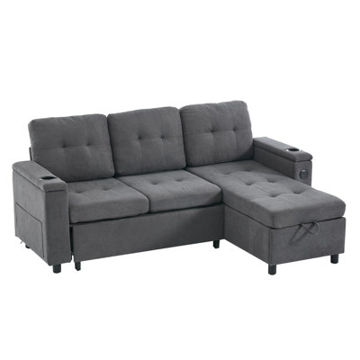 3 Seater Fabric Sofa Bed