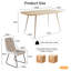 5-Piece Dining Table and Chairs ,Dining Room Set with 4 Modern Chairs-64484358-64484352
