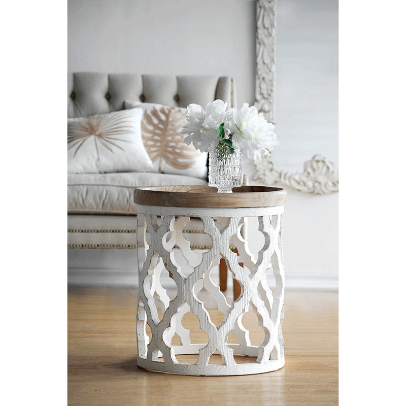 Schlenker Solid Wood Tray Top Frame End Table,Wood end table