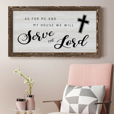 «Serve The Lord Cross», art textuel sur toile