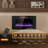 Thickness 3.8 Inch Recessed & Wall Mounted Electric Fireplace With Remote Control and Timer, Automatic Flame Change, TV & Wall Decoration-911514973