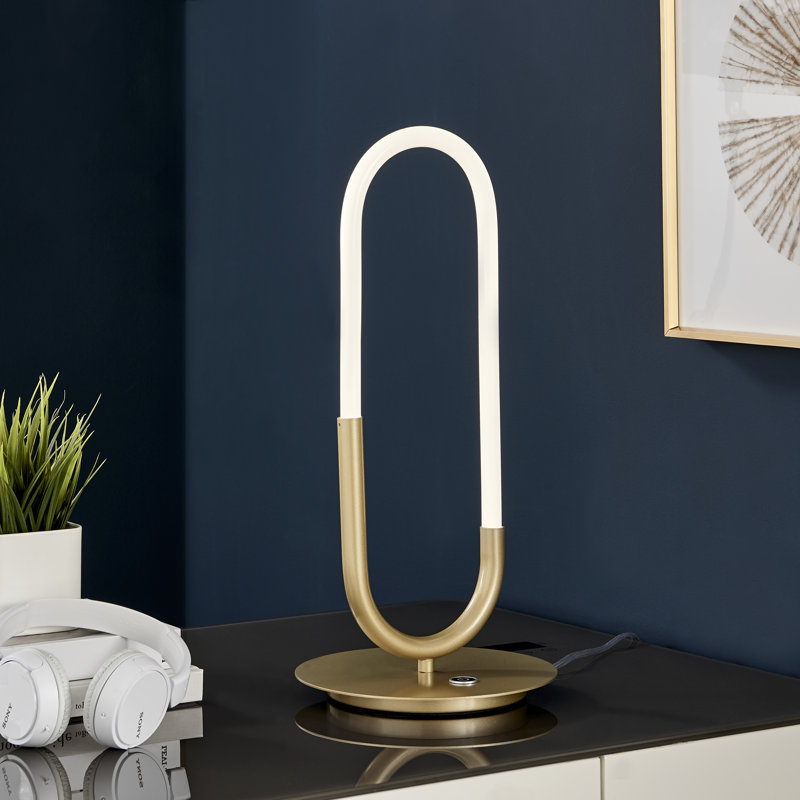 Metal Dimmable Novelty Table Lamp, Sandy Gold