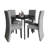 5 Pieces Dining Set With Round Table-1196708941