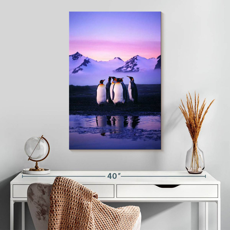 Brampt Huddled Penguins, 30" H x 20" W
