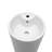 15" Classic White Ceramic Pedestal Sink Bathroom Sink Basin, Space-Saving Design For Powder Rooms, Kids' Bathrooms & Boutique Hotels"