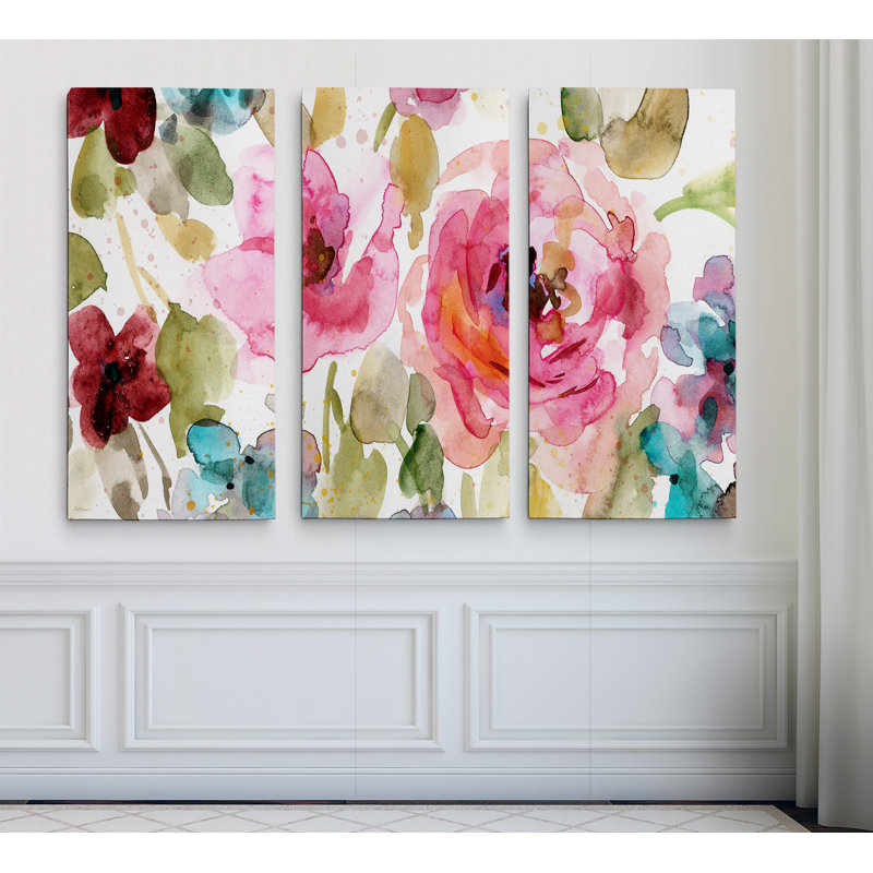 «Garden Palette I», image multi-pièces sur toile tendue, H 24 po x l 36 po x P 1,5 po