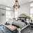 3 - Light 17" Baroque Dragonfly Dimmable Inverted Pendant Light (Include 3 Warm Bulbs, Not Dimmable)