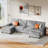 3-Piece Modular Upholstered Sectional Couch-83089977