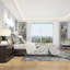 Art floral sur vitrail blanc - Ensemble de housse de couette à motif floral-34036877