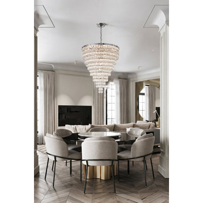 Creyton 27 Light Chandelier With Crystal Accents