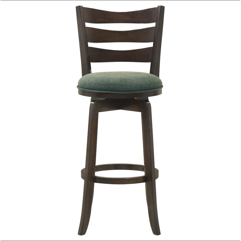 Chaise de bar pivotante en bois vert Fenster Hunter