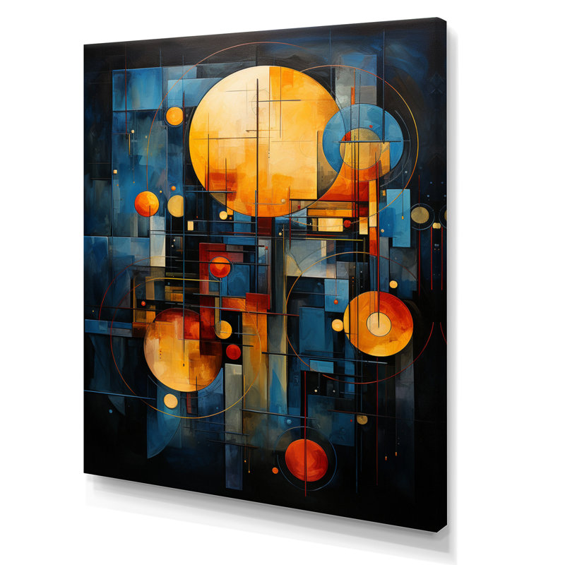 Jaune sarcelle astrologie alignement céleste II - impressions sur toile astrologie, H 32 po x l 16 po x P 1 po, Toile tendue