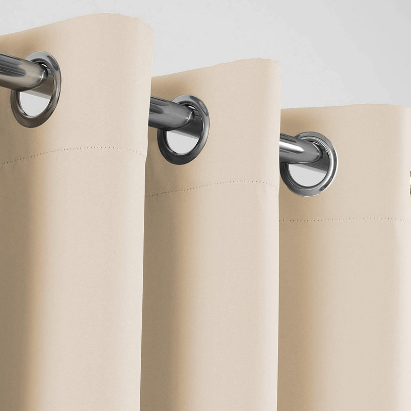 Blackout Eyelet Thermal Curtain, Cream