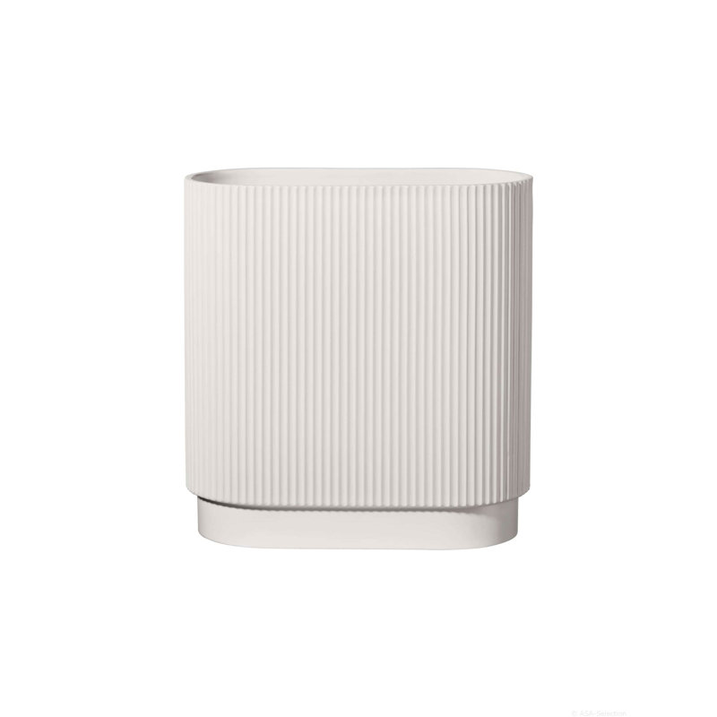 ASA Selection art deco vase, decorative vase, white, 40cm H x 34.5cm W x 16cm D