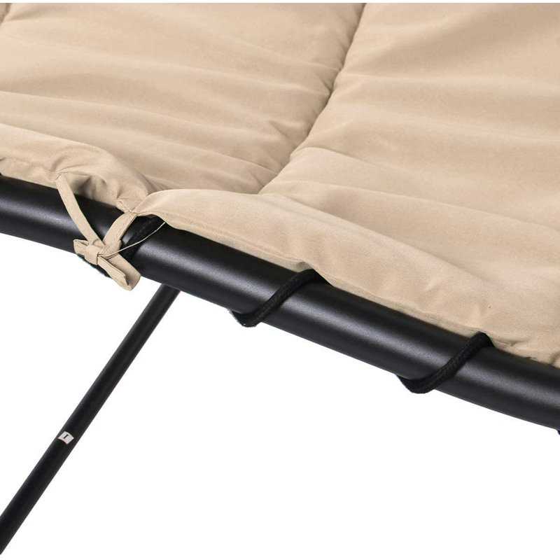 Chaise longue avec support Nagina, Kaki