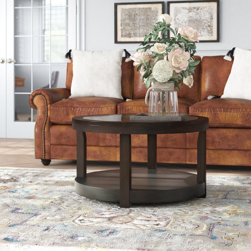 Table basse avec rangement Bremen, Merlot
