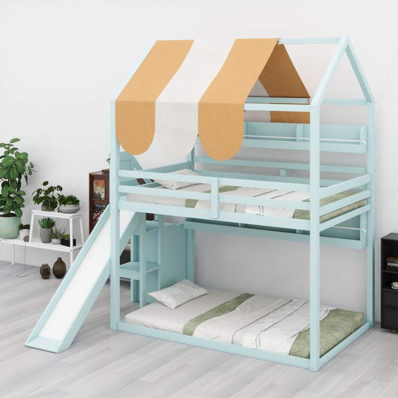 Lit House avec auvent, Vert clair