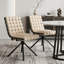 Ensemble de deux chaises d'appoint en velours beige et noir-573281261-573281262