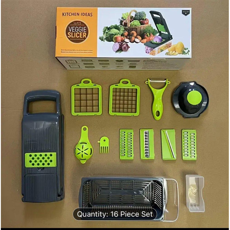 Hachoir à légumes avec récipient 16 po pour cuisine