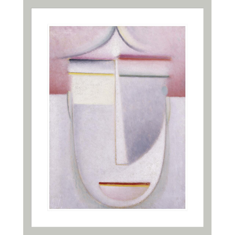Tête abstraite: Composition n ° 2 «Winter» par Alexei Jawlensky - Estampe numérique encadrée, H 29,35 po x l 23,5 po
