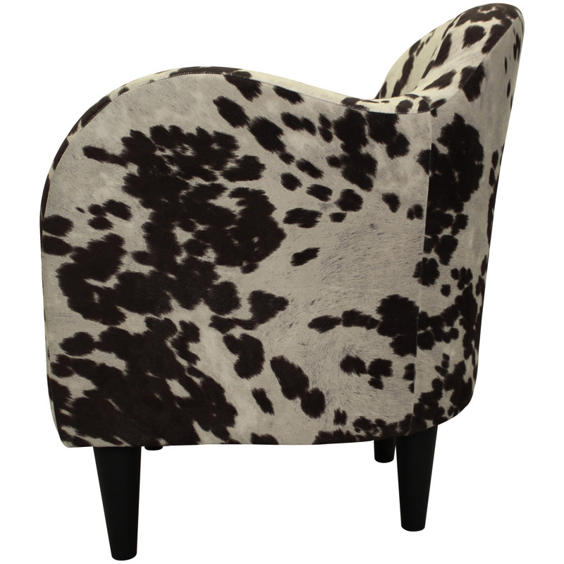 Lalu 30" Wide Armchair, Cowhide Brown
