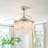 42'' Rose Gold Ceiling Fan With Led Lights