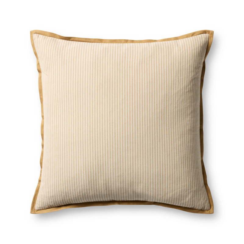 Jeremiah Brent x Loloi Sullivan Pillow Cover, Square 22"H x 22"W, Natural / Gold