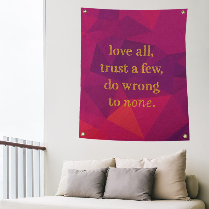 Tapisserie de polyester en faux pierres de polyester pas de mauvais devis, H 36 po x l 26 po, Rubellite / or