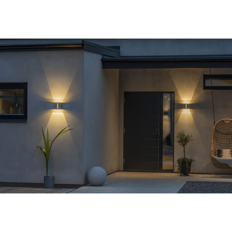 11.5cm H Integrated LED Outdoor Sconce, White