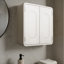 Armoire murale en bois massif Tenley avec tablette réglable et poignées encastrées