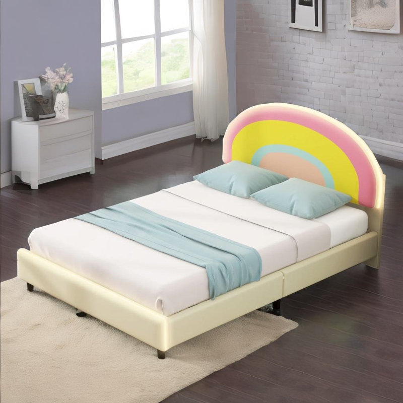 Lit plateforme simple tapissier, Simple