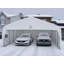 Abri pour deux voitures de luxe Gazebo Penguin 6 m x 6 m - Blanc