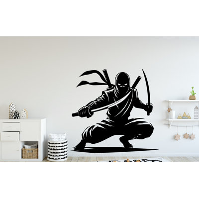 Ninja Wall Decal Ninja Art Wall Decal Sports Vinyl Ninja Gifts Kicks Wall Stickers Sport Kids Room Black Belt Judo Jiu Jitsu MMA Art 044DE