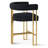 25" Upholstered Gold Chenille Arm Counter Stool (Set of 4)-992046053