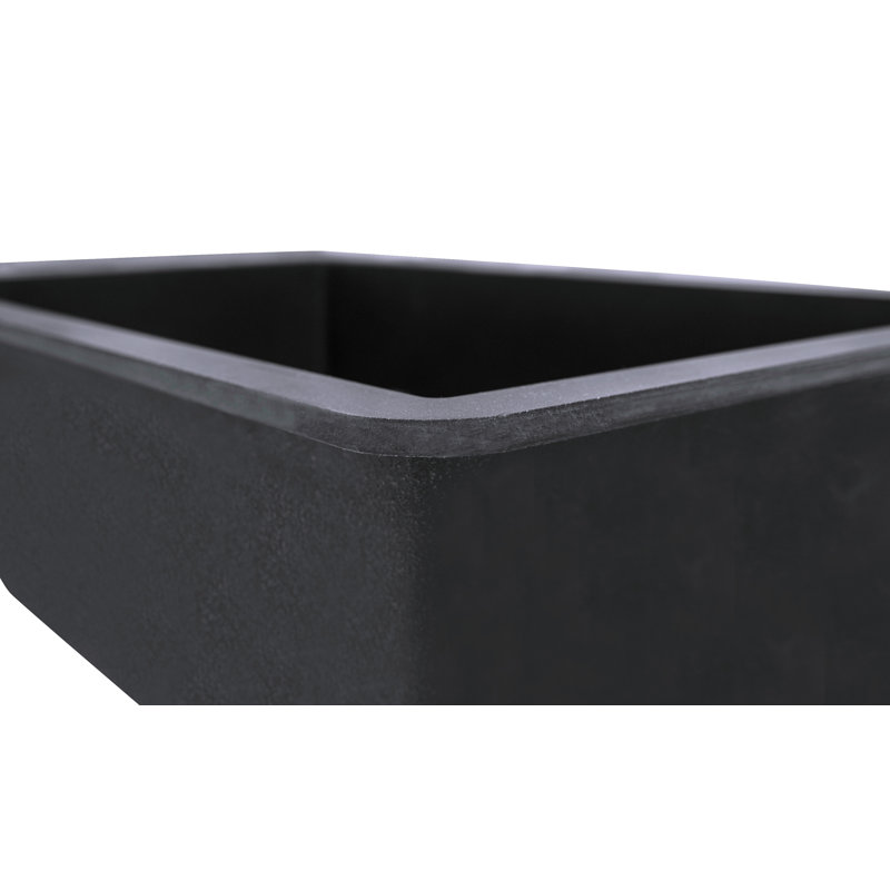 31 in. x 19 in. Quartz Undermount Single Bowl Kitchen Sink, Black