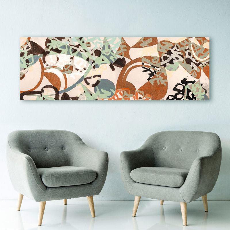 Abstract: Morbid Absolution 1 Piece Wrapped Canvas Wall Art, 35cm H x 100cm W x 4cm D